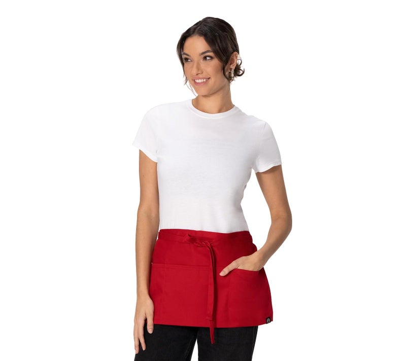 Chef Works Unisex Waitress Apron, Red, One Size - Image 1